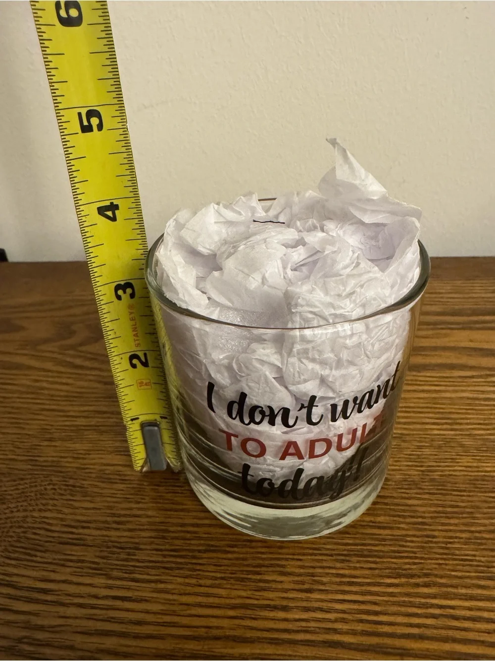 Cristar I Don't Want To Adult Today Whiskey Rocks Glass 10.5oz